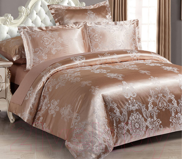 Изображение товара Комплект постельного белья Alleri Сатин Jacquard Premium семейный / СЖ-084