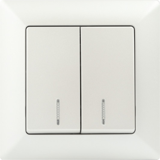 Изображение товара Выключатель INTRO Solo 4-105-06 / Б0053598 (перламутр)