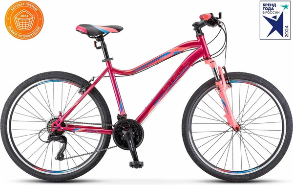 Изображение товара Велосипед STELS Miss 5000 V V050 26 / LU089375 (18, вишневый/розовый, разобранный, в коробке)