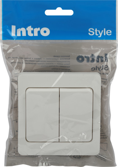 Изображение товара Выключатель INTRO Style 7-104-01 / Б0060617 (белый)