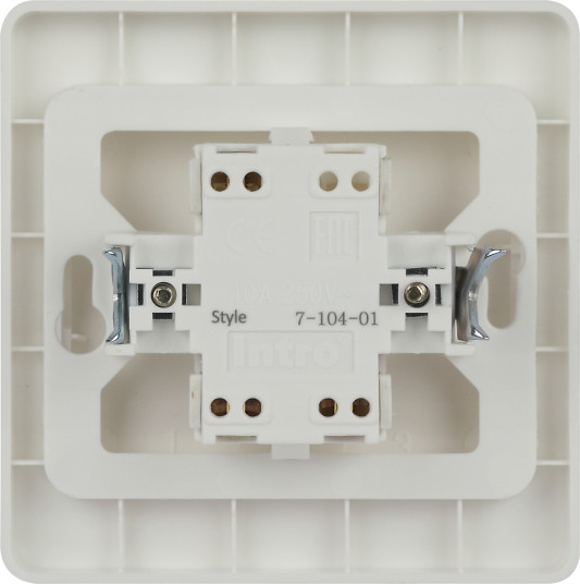 Изображение товара Выключатель INTRO Style 7-104-01 / Б0060617 (белый)