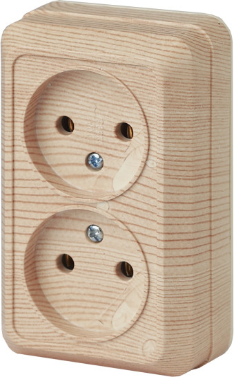 Изображение товара Розетка INTRO Quadro 2-203-11 / Б0053798 (сосна)