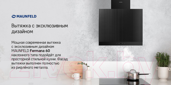 Изображение товара Вытяжка наклонная Maunfeld Fermana 60 (черный)