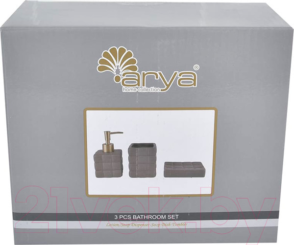 Изображение товара Набор аксессуаров для ванной Arya Grace / 8680943228796 (серый)