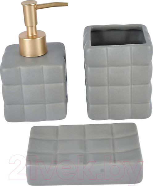 Изображение товара Набор аксессуаров для ванной Arya Grace / 8680943228796 (серый)