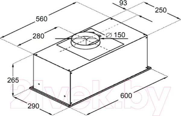 Изображение товара Вытяжка скрытая Maunfeld MZR Cool 60 (черный)