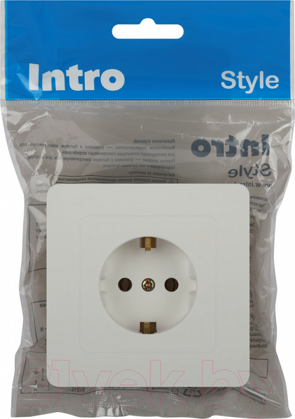 Изображение товара Розетка INTRO Style 7-202-01 / Б0060619 (белый)