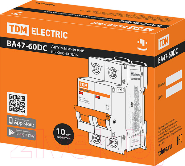 Изображение товара Выключатель автоматический TDM ВА47-60DC / SQ0223-1023 
