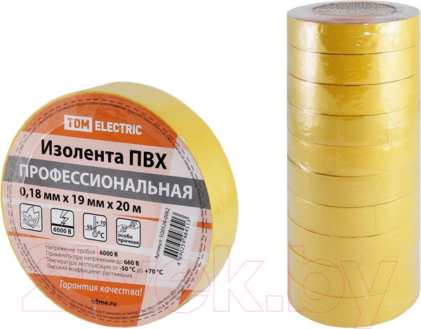 Изображение товара Изолента TDM SQ0526-0062 (желтый)