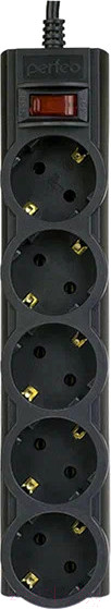 Изображение товара Сетевой фильтр Perfeo PF-A4718 (черный)