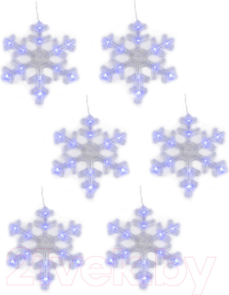 Изображение товара Светодиодная бахрома Uniel ULD-E1503-072/DTA BLUE IP20 SNOWFLAKES-3 / UL-00007336