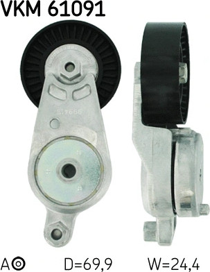 Изображение товара Натяжной ролик ремня генератора SKF VKM61091