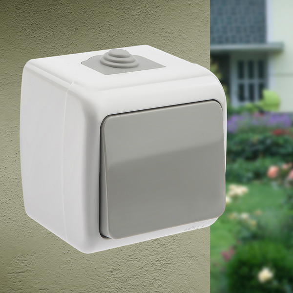 Изображение товара Выключатель INTRO Atlantic 5-101-03 / Б0050940 (серый)