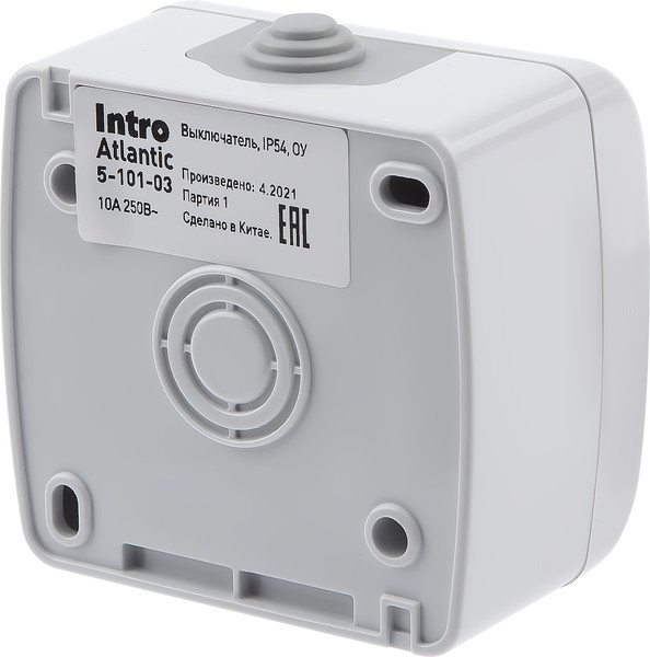 Изображение товара Выключатель INTRO Atlantic 5-101-03 / Б0050940 (серый)