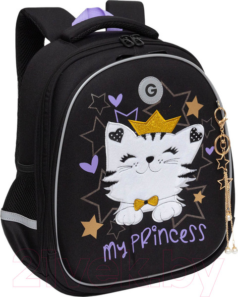 Изображение товара Школьный рюкзак Grizzly RAz-486-3 (черный)