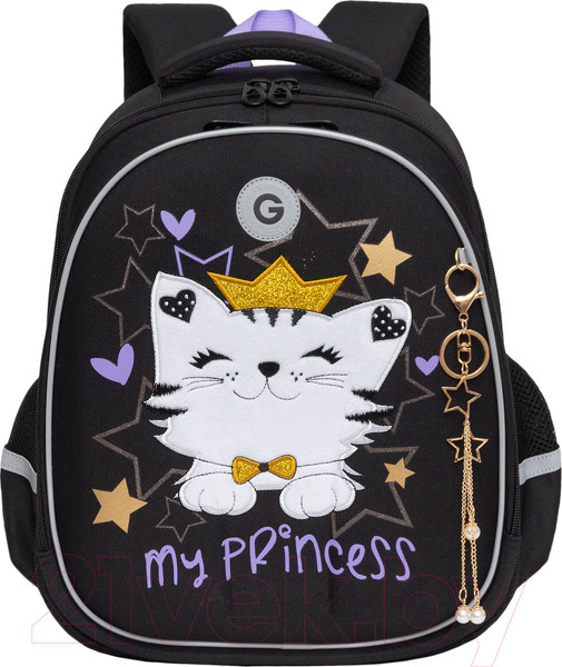 Изображение товара Школьный рюкзак Grizzly RAz-486-3 (черный)