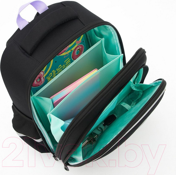 Изображение товара Школьный рюкзак Grizzly RAz-486-3 (черный)