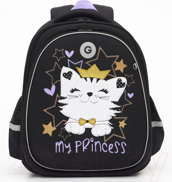 Изображение товара Школьный рюкзак Grizzly RAz-486-3 (черный)