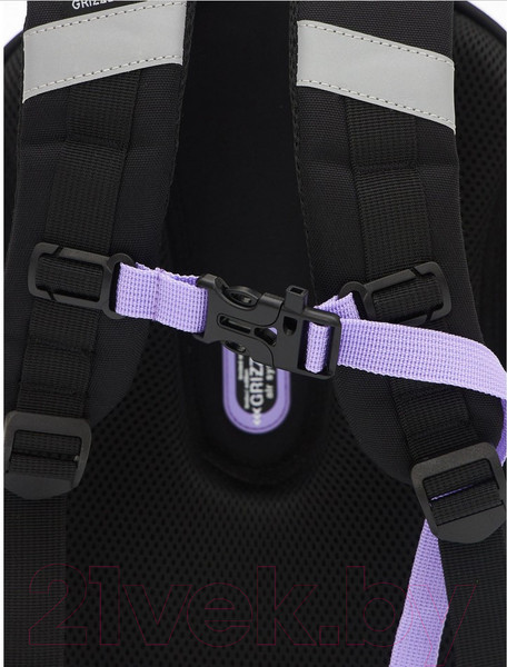 Изображение товара Школьный рюкзак Grizzly RAz-486-3 (черный)