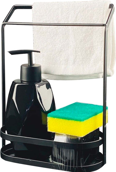 Изображение товара Дозатор моющего средства с губкой Lenardi И салфеткой на подставке 146-016