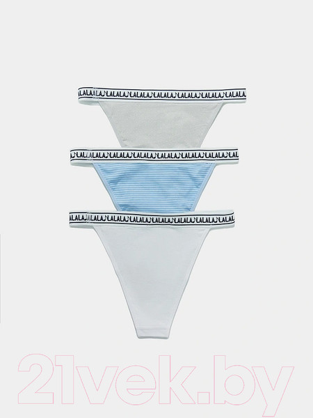 Изображение товара Комплект женских трусов Mark Formelle 412586-3 (р.94, полоска на голубом)