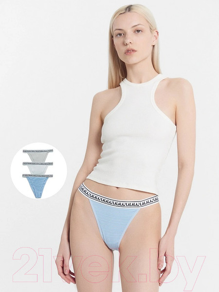 Изображение товара Комплект женских трусов Mark Formelle 412586-3 (р.106, полоска на голубом)