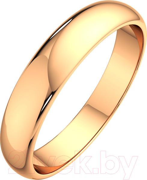 Изображение товара Кольцо обручальное из розового золота ZORKA 104006 (р.19)