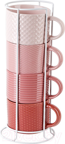 Изображение товара Набор кружек Nouvelle Modern / 0730010-4 (розовый)