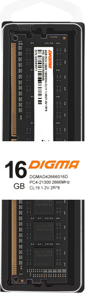 Изображение товара Оперативная память DDR4 Digma DGMAD42666016D