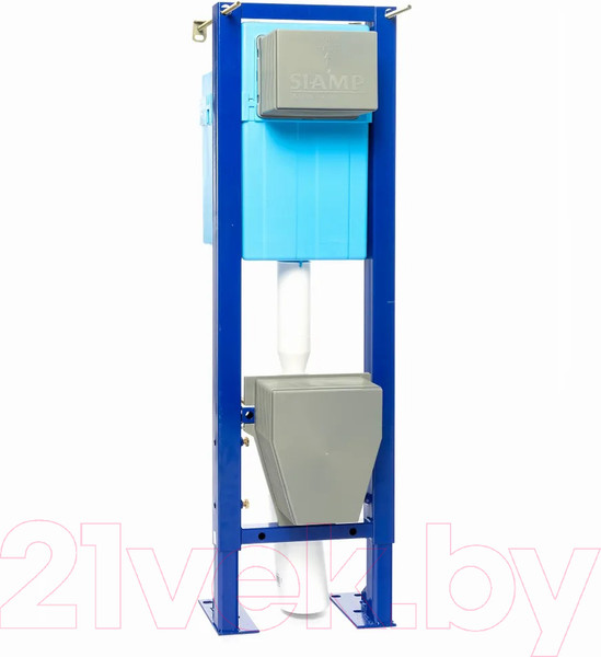 Изображение товара Инсталляция для унитаза Siamp Bcu Ingenio с панелью Cut (хром глянец)