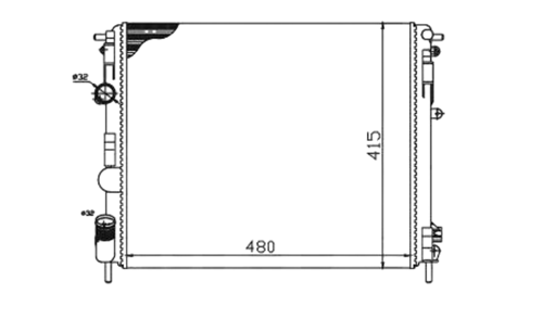 Изображение товара Радиатор системы охлаждения Loro 042-017-0037