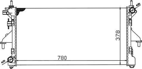 Изображение товара Радиатор системы охлаждения Loro 009-017-0040