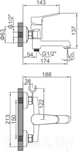Изображение товара Смеситель Ledeme L3161