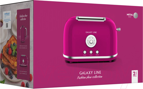 Изображение товара Тостер Galaxy Line GL 2916 (малиновый джем)