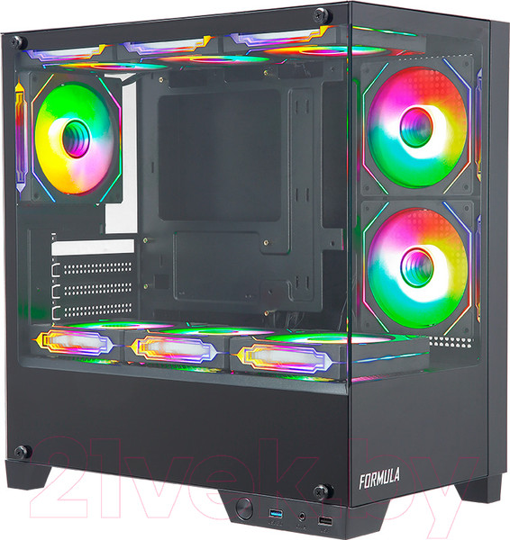 Изображение товара Корпус для компьютера Formula Crystal Z1M (черный, без БП)