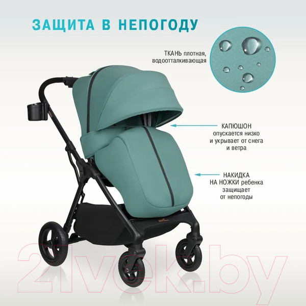 Изображение товара Детская прогулочная коляска Aimile Aster / AS-002 (зеленый)