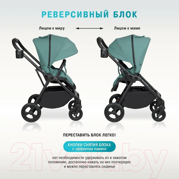 Изображение товара Детская прогулочная коляска Aimile Aster / AS-002 (зеленый)