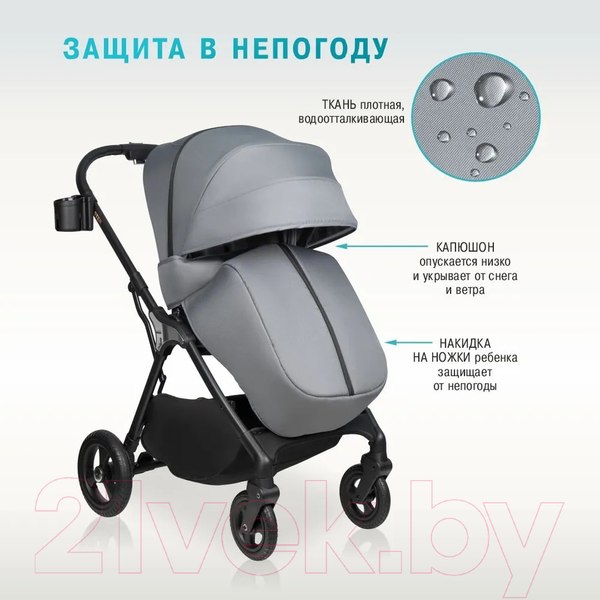 Изображение товара Детская прогулочная коляска Aimile Aster / AS-003 (серый)