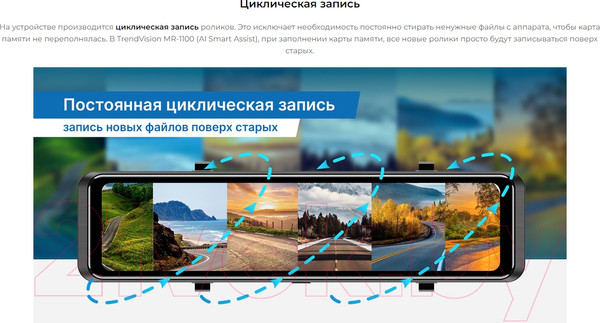 Изображение товара Видеорегистратор-зеркало TrendVision MR-1100 (черный)