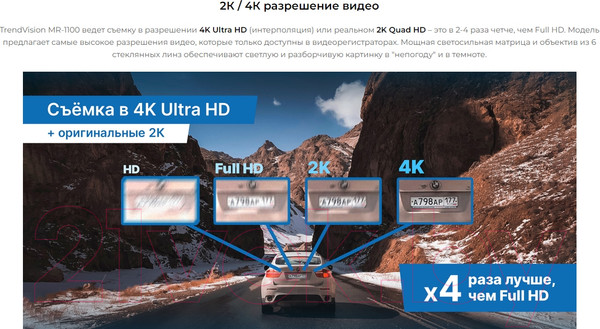 Изображение товара Видеорегистратор-зеркало TrendVision MR-1100 (черный)