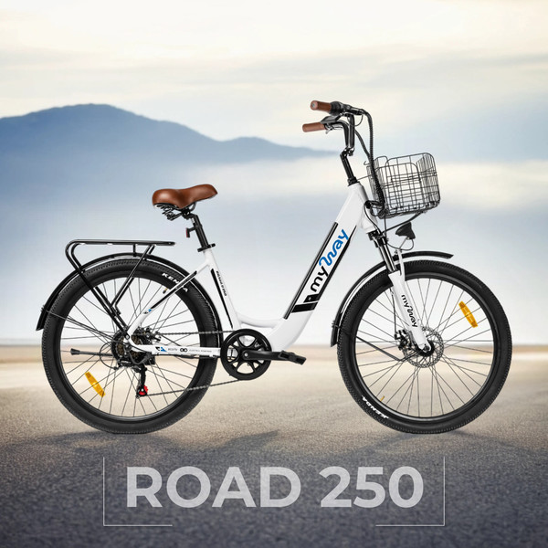 Изображение товара Электровелосипед MyWay Road 2.0 250 26 (17, белый матовый)