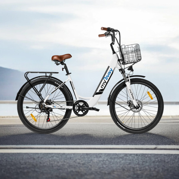 Изображение товара Электровелосипед MyWay Road 2.0 250 26 (17, белый матовый)