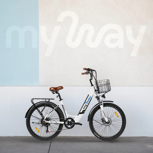 Изображение товара Электровелосипед MyWay Road 2.0 250 26 (17, белый матовый)