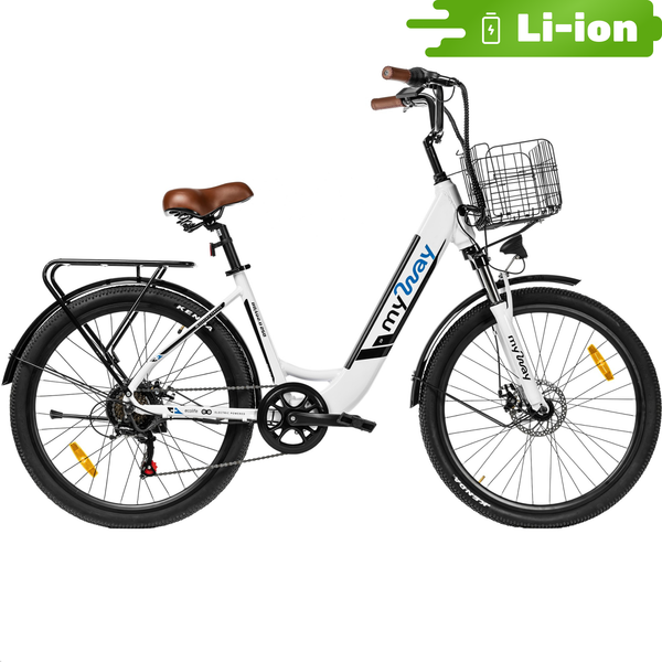 Изображение товара Электровелосипед MyWay Road 2.0 250 26 (17, белый матовый)