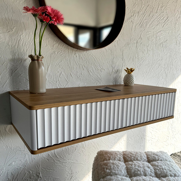 Изображение товара Тумба Shtabe Royal 5010 эко (белый-дуб кантри золотой)