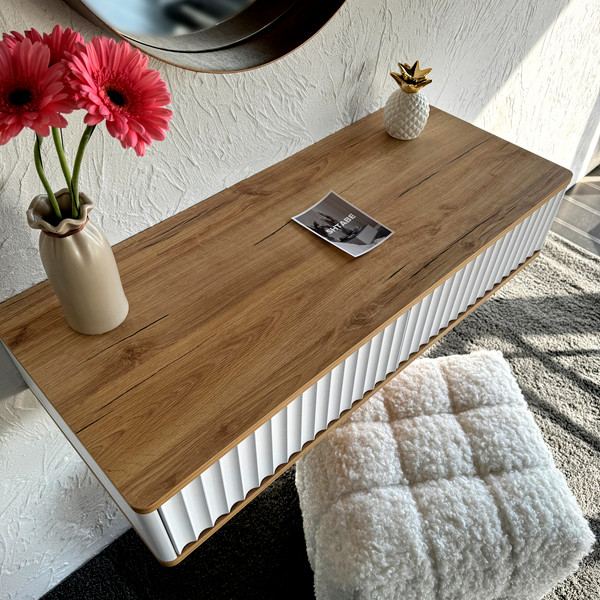 Изображение товара Тумба Shtabe Royal 5010 эко (белый-дуб кантри золотой)