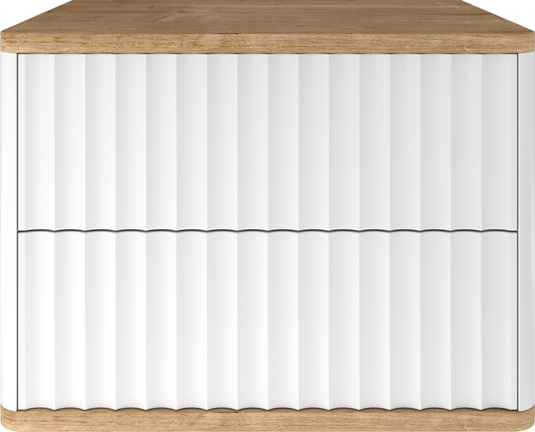 Изображение товара Прикроватная тумба Shtabe Royal 5002 эко (белый/дуб кантри золотой)