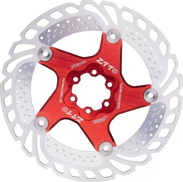 Изображение товара Тормозной диск для велосипеда ZTTO DP-SRFD 203мм (красный/серебристый)