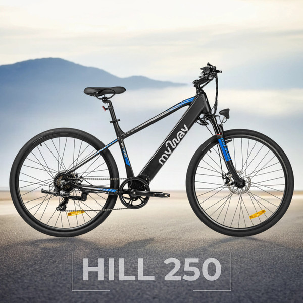 Изображение товара Электровелосипед MyWay Hill 1.0 250 28 (19, черный, матовый)