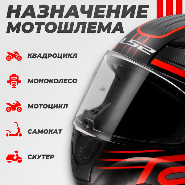 Изображение товара Мотошлем LS2 FF353 Rapid 2 Circuit (XXL, черный/красный)